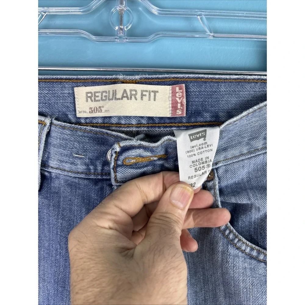 Levi's 505 Y2K Jeans Line Fade 32x32 Made in Columbia
